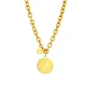 Чокеры DIEYURO из нержавеющей стали 316L золотого цвета в стиле хип-хоп, круглое ожерелье с портретной монетой для женщин и мужчин, модный тренд, ювелирные изделия для девочек, подарок Joyas 231020