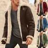 Herren Leder Kunstleder Herrenbekleidung Herren Winter Herbst Großer Leder Herrenmantel Hoher Kragen Gepolsterte Reversärmel Jean Vintage Jacke Langer dicker Mantel 231019