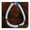 Beaded Handmade Rainbow Strands Bracelet Colorf Polymer Clay Disc Bracelets Boho Surf Stackable Stretch Charm Jewelry For Women Drop Dhydw