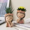 Vases Modern Flower Pots Cute Girl Decorative Planters Succulents Cactus Flowers Pot Decor for Plants Home Flowerpot Gift 231019