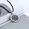 Pendant Necklaces Exquisite Large Rune Nordic Choker Viking Pentagram Jewelry Necklace Wiccan Pagan Norse11790