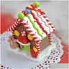 Christmas Decorations House Polymer Clay Scene Houses Hanging Pedent Creative Ornaments Window Layout Prop Drop Delivery Home Garden Dh2Gz