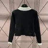 Luxe Designer Knitwear Dames V-hals Sweater Jas Knop Mode Kort Gebreid Vest
