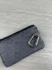 10A Coin Purses Key Coins Pouch Genuine Leather Holders Purse CLES Designer Womens Mens Key Ring Credit Card Holder Mini Wallet Bag Canvas With Orange box Grey