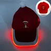 Imprezy kapelusze świąteczne przyjęcie LED migające czapka baseballowa Regulowana impreza Hip-Hop Luminous Hat Fun Event Night Baseball Cap Cap Bożym Narodzeniem 231020