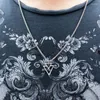 Ожерелья с подвесками, 1 шт., ожерелье из нержавеющей стали с треугольным геометрическим символом для мужчин, цепочка в коробке