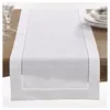 Table Runner Camellia Casaclassic Hemstitch Specialbehandlat polyesterlinne Look Washable Naturewhite Color 231019