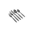 Flatware Sets Mathison Black Sand/Mirror 45-Piece Stainless Steel Set Service For 8