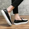 Kleid Schuhe Loafers Casual für Männer Schwarz Weiß Pu Männer Vulkanisierte Sneakers Slip On Herren Größe 38 47 231019