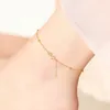 Anklets xf800 oryginalna 18 -karatowa złota Anklet Pure AU750 Żółta Rose Gold Fine Biżuteria dla kobiet luksusowy prezent J500 231020