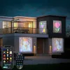 Décorations de Noël Smart LED RGB String Light Color Rideau Bluetooth APP Contrôle Fée DIY Image Affichage Garland Décor 231019