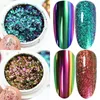 Paillettes pour ongles 6 pièces/ensemble caméléon opale flocons Chrome miroir Aurora Yuki paillettes scintillantes pigment pour Gel vernis manucure poudre Net 0.2g