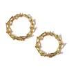 Bracelets à maillons pour femmes, couleur or argent, Joint en bambou, chaîne grossière, bijoux cadeau de haute qualité