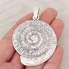 Collane a ciondolo 2 x tibetani grandi ciondoli per lumaca a spirale per chirri per la collana di gioielli fai -da -te che creano reperti accessori 71x48mm