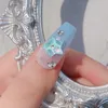 Decorazioni per nail art 10 pezzi / borsa Acrilico 3D Gemma di cristallo Aurora Farfalla Stella Luna Decorazione di gioielli Charms Piatto colorato Mocha Manicure