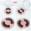 Falska ögonfransar 3D Mink Eye Lashes Natural Lash Extensions Artificial For Makeup Logo Drop Delivery Health Beauty Eyes DHPKZ