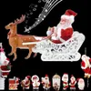 Christmas Decorations 2020 New Electric Music Toys Doll Climbing Ladder Chimney Doll Shake Hip Shaking Head Skydiving Santa Claus Christmas Decor Gift x1020