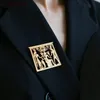 Pimler broşlar lilacolor vintage Mısır Portre Metal Broş Geometrik Altın Renk Kadınlar Pin Aksesuarları Moda Hediye Partisi Jew251w