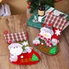 Weihnachtsdekorationen, 32 x 19 cm, Socken für das Jahr, Party-Dekoration, Weihnachtsgeschenktüten, Baumanhänger, Noel, Weihnachtsmann, Elch, Süßigkeitenbeutel, Heimdekoration