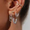 Stud Lost Lady Fashion Crystal Hoop örhängen för kvinnor Novelty Small Eloy Tassel Pin Earrings Party Jewelry Accessories Gifts 231019