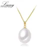 Lockets Real Freshwater Pearl Pendant For Women 18k White Natural Yellow Gold Jewelry Daughter Birthday Fine Gift269n