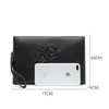 Men's Business Leisure Top Layer Fetal Cowhide Handbag Colored 3D Large Envelope Clip Bag