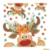 Christmas Decorations Diy Merry Wall Stickers Window Glass Festival Decals Santa Murals Year For Home Decor Y201020 Drop Delivery Ga Dhe4M