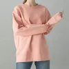 Camiseta para mujer Sudadera con decoración linda para mujer Color sólido suelto en el interior Plus Velet O-cuello Manga larga Jersey para mujer Jersey para mujer Top 231019