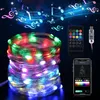 Weihnachtsdekorationen Smart Fairy Light Dream Color Wasserdichter LED-Streifen mit APP und Fernbedienung für Weihnachtsbaum IndoorOutdoor Decor 231019