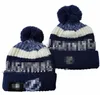 Men's Caps Hockey ball Hats Lightning Beanie All 32 Teams Knitted Cuffed Pom Tampa Bay Beanies Striped Sideline Wool Warm USA College Sport Knit hats Cap For Women a