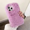 Bling Diamond Bow Fluffy Fur Cas pour iPhone 15 Pro Max 14 13 12 11 XS XR X 8 7 Plus Iphone15 Mode Soft TPU Bowknot Mobile Smart Phone Couverture arrière de la peau