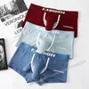 Mutande 3 Pz / lotto Lettere Vita e Uomo Elefante Intimo Boxer Rigonfiamento Pouch Mutandine maschili Lingerie di seta di ghiaccio Pantaloncini Sexy SXL 231020