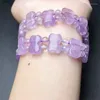 Link-Armbänder, natürliches Lavendel-Amethyst-Armband, Kristall-Heilstein, Stretch, polychromer Edelstein für Frauen, Geburtstagsgeschenk, Liebhaber-Geschenk