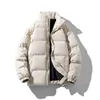 Parkas pour hommes hommes épaissir chaud hommes col montant couleur unie marque de mode veste d'hiver manteau décontracté Parka femmes Streetwear 231020