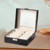 Watch Boxes Box Jewelry Display Case Watches Storage Organizer Glass Top