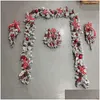 Decoraciones navideñas Decoraciones navideñas 20 30 cm El adorno navideño rojo y blanco inalámbrico Preiluminado Corona de la puerta principal Fiesta de bodas Dec Dhkja