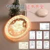 Autres fournitures de fête d'événement Décorations de Noël Lumières Néon LED Cordes Lettres 3D Ventouses Suspendues Pendentifs Acryliques Atmosphère de la Chambre Lampes Colorées 231019