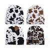 18 farben Herbst Winter Leopard Print Beanie Männer Frauen Warme Gestrickte Hut Student Nette Zebra-Print Kuh Drucken Kappe