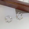 Boucles d'oreilles créoles épaisses et ondulées, plaqué or 18 carats, argent sterling 925, minimaliste, simple, poli, torsadé, bijoux pour femmes