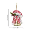 Julekorationer Santa Claus Snowman Elk Bell Doll Christmas Bell Doll Pendant Christmas Tree Hanging Pendants Kids Toys New Year Decoration X1020