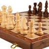 مجموعة ألعاب الشطرنج من أعلى الدرجات خشبية قابلة للطي كبيرة التقليدية التقليدية اليدوية الصلبة القطع الخشبية الجوز شطرنج ألعاب هدايا اللوحة 231020