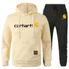 2023 nuovi uomini e donne maglione con cappuccio stilista di marca Cahart Carthart due pezzi Mango Lettera peluche S72p