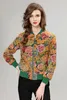 Veste Femme Courte 2023 Automne/Hiver Vintage Fait À La Main Perlé Tempérament Coupe Slim Floral Décontracté Petit Col Montant Manteau Taille S_XXL