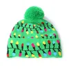 Cappello di Natale Moda per bambini e adulti Nuovi prodotti natalizi Cappello lavorato a maglia con palla flangiata con luci colorate a LED Cappello decorativo di Halloween per bambini adulti