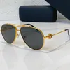 Овальная оправа, дизайнерская градиентная мода для мужчин и женщин Lunettes de Soleil, металлическая рамка для пилота, зеркало на ножках с узором в виде символа, ремень для вождения, отдыха, отдыха, оригинальная коробка