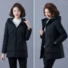 Women's Down Winter Parkas Mujer Snow Thick Warm Hooded Female Casual Long Cotton Padded Jackets For Blue Korean Coat Women Big Jacket