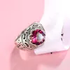 Luckyshine New Two Piece Lot Christmas Seller Royal Style 925 Sterling Silver Royal Style Mystic Topaz Ring for Lovers '278Q