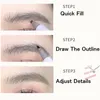 الحواجب معززات Flortte microblading الحواجب قلم مقاوم للماء السائل شوكة الطرف الحاجب الوشم القلم الرصاص الطويل الأمثال