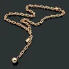 Pendant Necklaces Titanium Steel T 18K Gold Plating HardWear Lock U-shaped Men Women Thick Chain Necklace fashion268Z