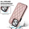 Luxuriöse prismatische Leder-Kartenhalter-Mappenhülle für iPhone 15 Pro Max 14 13 12 11 XR XS X Flip Stand Phone Cover Funda